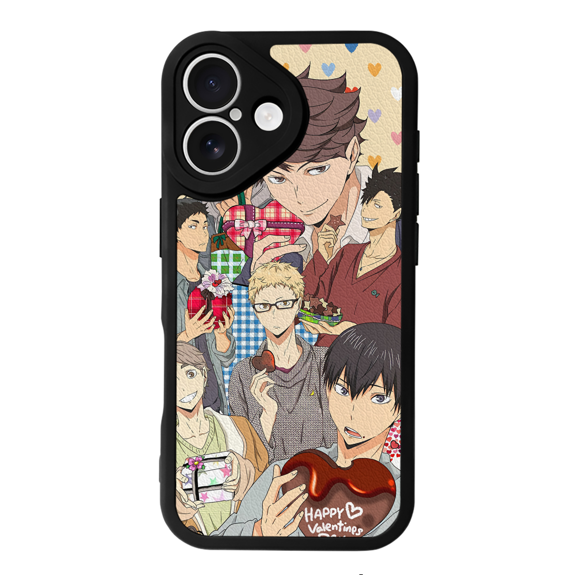 （画像用） ハイキュー!! Haikyu!! 【iPhone 16シリーズ対応】シリコンスマホケース（レザー調） 材質：シリコン